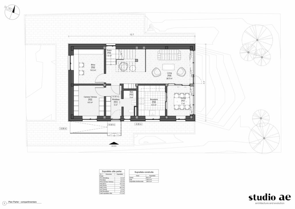 Costuri ascunse in constructii - casa N plan parter